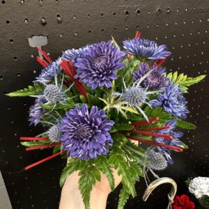 "Blue Flower, Red Thorn" Bravo Bouquet