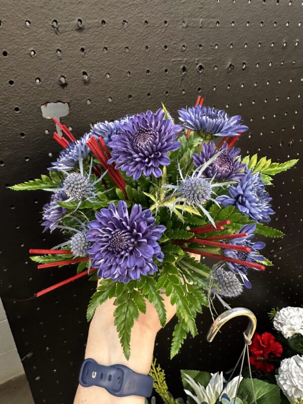 "Blue Flower, Red Thorn" Bravo Bouquet